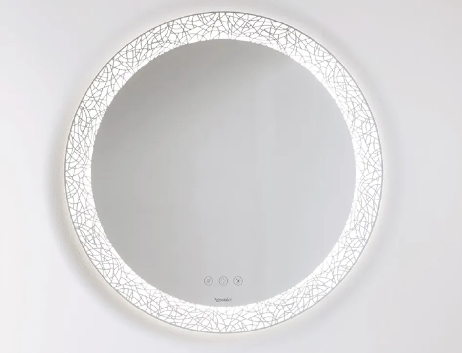 Runder Spiegel mit indirekter Beleuchtung von Duravit